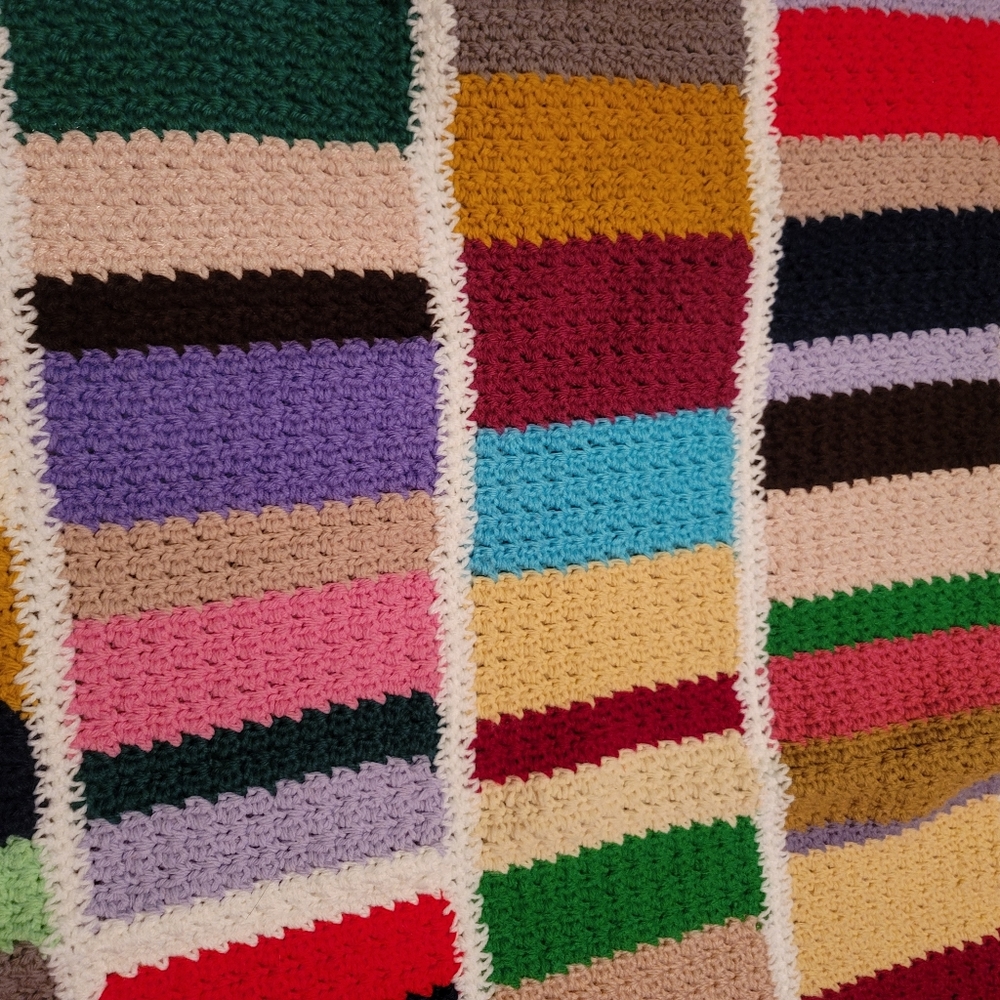 Crocheted Colorful Blanket - Picture 2 of 3